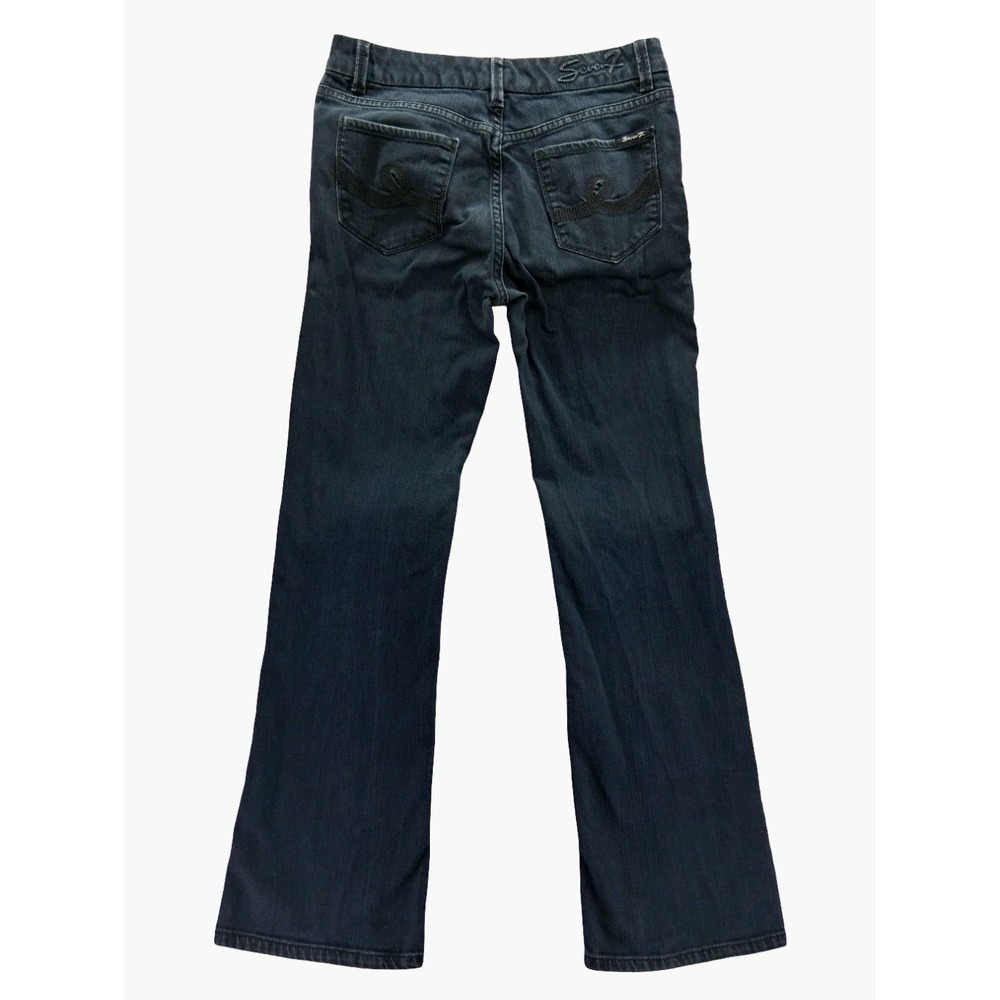 Seven7 Jeans Womens 6 Blue Mid Rise Bootcut Stretch Medium Wash Denim Pants - Picture 7 of 10